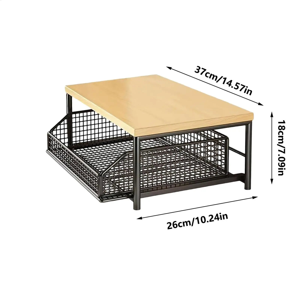 Bänkhylla med utrymme under