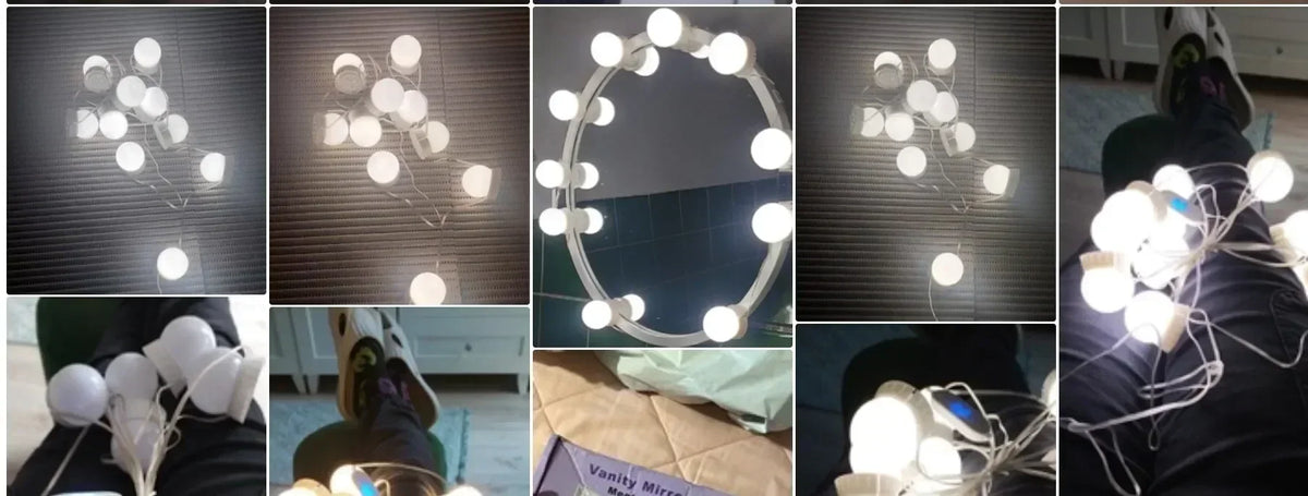 LED-lampor för sminkspegel, dimbara med USB