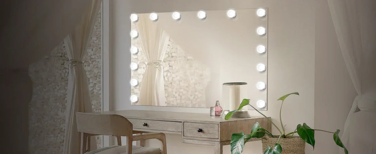 LED-lampor för sminkspegel, dimbara med USB