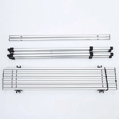 Hoprullbart campingbord i aluminium