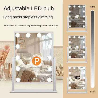 Hollywood-sminkspegel med 9 LED-lampor