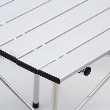Hoprullbart campingbord i aluminium