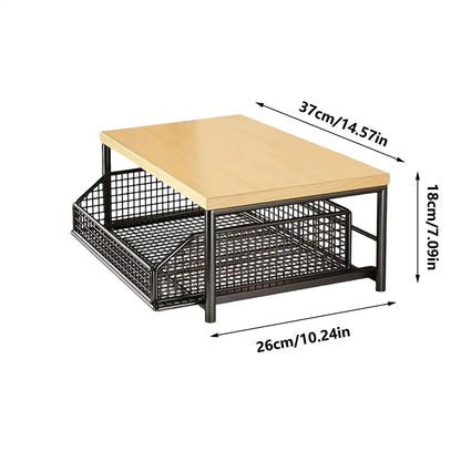 Bänkhylla med utrymme under