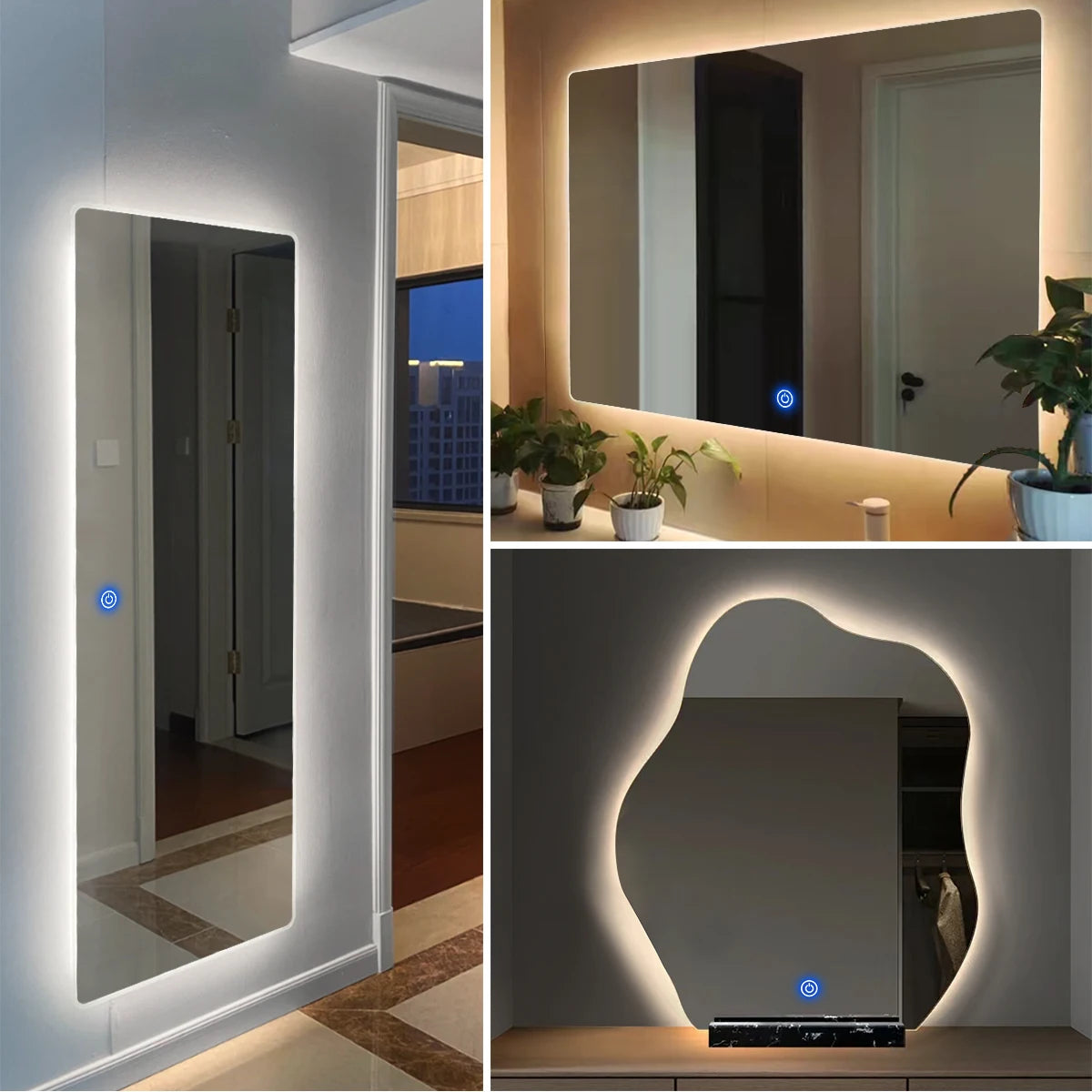 LED-list för spegel med touchdimmer, USB