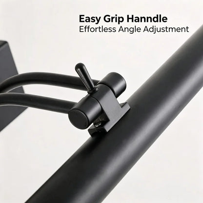 LED-spegellampa i svart metall för vägg