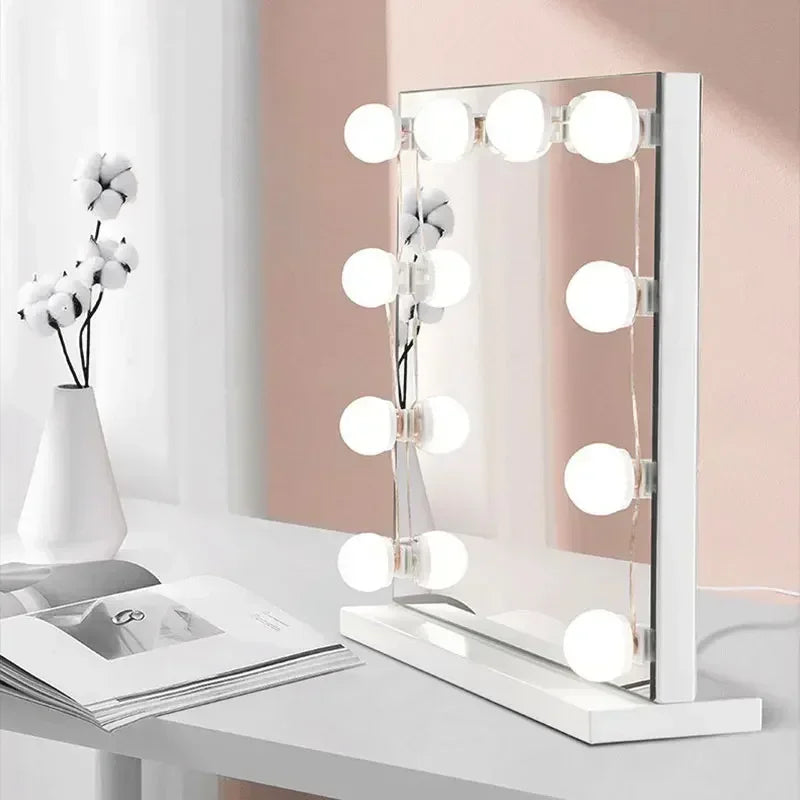LED-lampor för sminkspegel, dimbara med USB