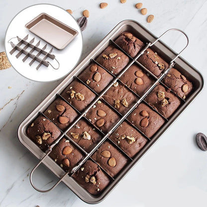 Brownieform med 18 fack