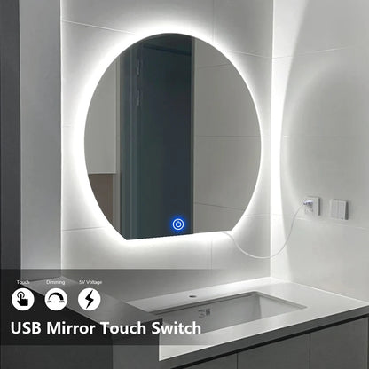 LED-list för spegel med touchdimmer, USB