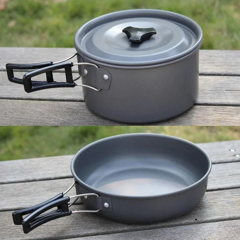 Kastrullset i aluminium för 1–5 personer