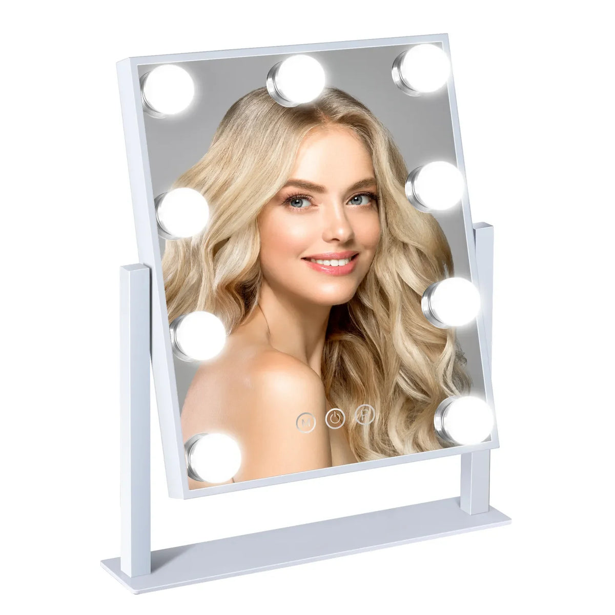 Hollywood-sminkspegel med 9 LED-lampor